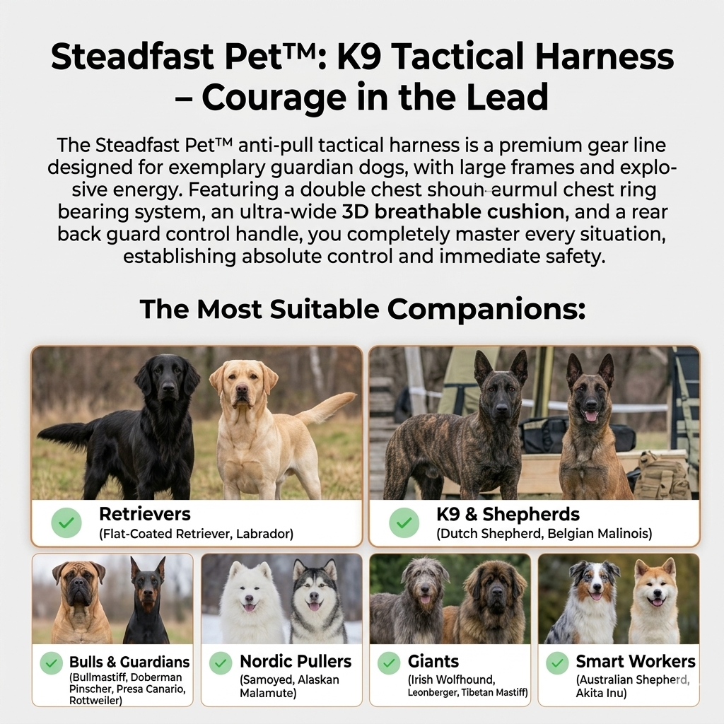 Steadfast™ Military Style Anti-Snatch Pet Leash with Handle