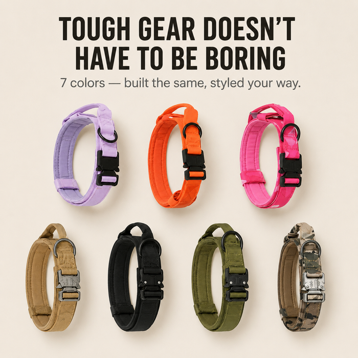 Steadfast™ Pet Tactical Collar with Control Handle — Heavy-Duty Collar for Large Dogs