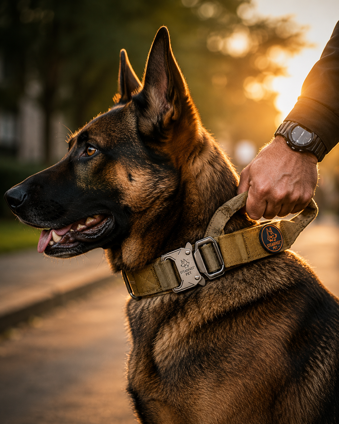 Steadfast™ Pet Tactical Collar with Control Handle — Heavy-Duty Collar for Large Dogs