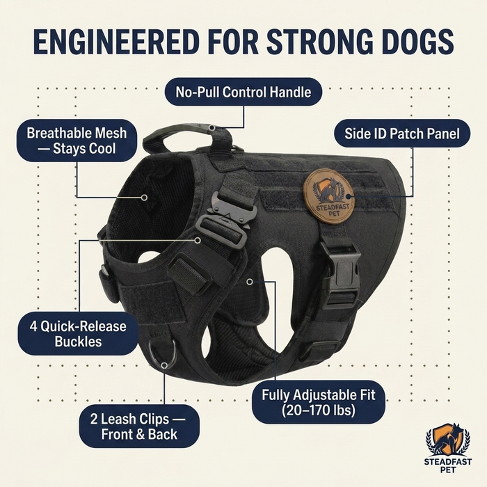 Steadfast™ Military Style Anti-Snatch Pet Leash with Handle
